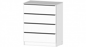 ЭЛЕГАНТ Комод 4 ящика (белый) в Чебаркуле - chebarkul.ok-mebel.com | фото