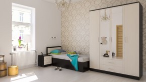 Фиеста Кровать 0900, цвет венге/дуб лоредо, ШхГхВ 93,5х203,5х80 см., сп.м. 900х2000 мм., без матраса, основание есть в Чебаркуле - chebarkul.ok-mebel.com | фото 5