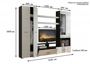 Гостиная Альфа МДФ (Венге/Белый глянец) в Чебаркуле - chebarkul.ok-mebel.com | фото 3