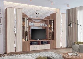 Гостиная Аллегро с 2 шкафами вариант-5 (Ясень светлый/тёмный) в Чебаркуле - chebarkul.ok-mebel.com | фото 3