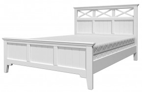 ГРАЦИЯ-5 Кровать из массива 1600 (Белый Античный/Белый) в Чебаркуле - chebarkul.ok-mebel.com | фото