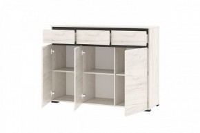 ГРЕТТА Комод 3С3Я 3дв, 3ящ (дуб крафт) в Чебаркуле - chebarkul.ok-mebel.com | фото 2