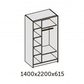 ИННЭС-5 Шкаф-купе 2-х дв. 1400 (2дв. Ф1 - бодега белая) в Чебаркуле - chebarkul.ok-mebel.com | фото 2