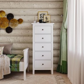 Комод 05 Кантри белый с пятью ящиками в Чебаркуле - chebarkul.ok-mebel.com | фото 4
