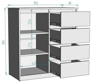 Комод Мальта K115 в Чебаркуле - chebarkul.ok-mebel.com | фото 2