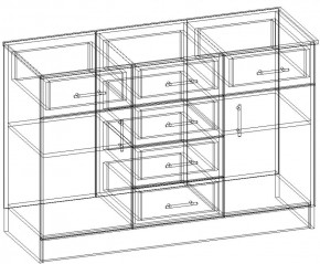 СОФИЯ Комод К1200 2Д (венге/дуб белфорт) в Чебаркуле - chebarkul.ok-mebel.com | фото 3