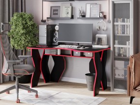 Компьютерный стол КЛ №9.0 (Черный/Красный) в Чебаркуле - chebarkul.ok-mebel.com | фото 4