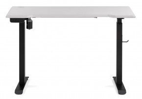 Компьютерный стол Маркос с механизмом подъема 120х75х75 белая шагрень / черный в Чебаркуле - chebarkul.ok-mebel.com | фото 3
