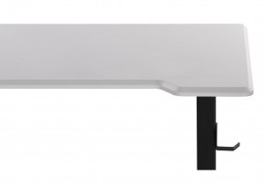 Компьютерный стол Маркос с механизмом подъема 120х75х75 белая шагрень / черный в Чебаркуле - chebarkul.ok-mebel.com | фото 8