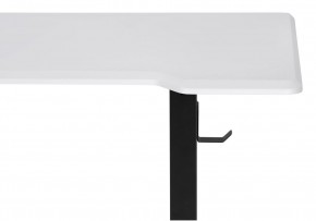 Компьютерный стол Маркос с механизмом подъема 140х80х75 белая шагрень / черный в Чебаркуле - chebarkul.ok-mebel.com | фото 6