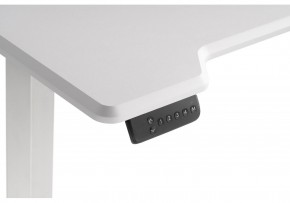 Компьютерный стол Маркос с механизмом подъема 140х80х75 белый / шагрень белая в Чебаркуле - chebarkul.ok-mebel.com | фото 7