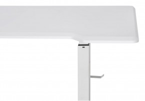 Компьютерный стол Маркос с механизмом подъема 140х80х75 белый / шагрень белая в Чебаркуле - chebarkul.ok-mebel.com | фото 8