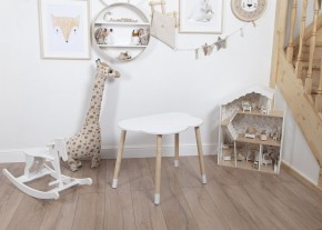Комплект детский стол ОБЛАЧКО и стул ЗВЕЗДА ROLTI Baby (белая столешница/белое сиденье/береза ножки) в Чебаркуле - chebarkul.ok-mebel.com | фото
