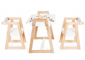 Комплект детской мебели стол и  два стула Я САМ "Лофт-Дуо" (Белый) в Чебаркуле - chebarkul.ok-mebel.com | фото