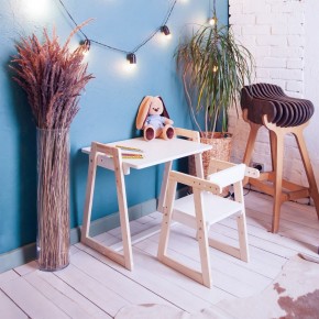 Комплект детской мебели стол и  два стула Я САМ "Лофт-Дуо" (Белый) в Чебаркуле - chebarkul.ok-mebel.com | фото 10