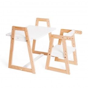 Комплект детской мебели стол и  два стула Я САМ "Лофт-Дуо" (Белый) в Чебаркуле - chebarkul.ok-mebel.com | фото 5