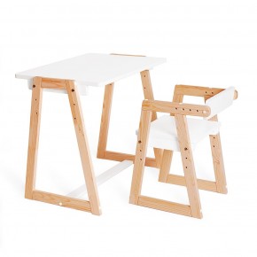 Комплект детской мебели стол и  два стула Я САМ "Лофт-Дуо" (Белый) в Чебаркуле - chebarkul.ok-mebel.com | фото 6