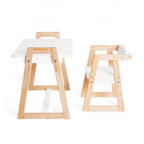 Комплект детской мебели стол и  два стула Я САМ "Лофт-Дуо" (Белый) в Чебаркуле - chebarkul.ok-mebel.com | фото 8