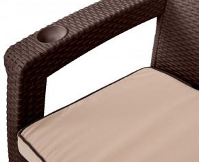 Комплект кресел Yalta Premium Double Seat (Ялта) шоколадный (+подушки под спину) в Чебаркуле - chebarkul.ok-mebel.com | фото 2