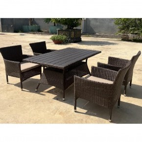 Комплект мебели из иск. ротанга AM-196B/T196 Brown 4Pcs (4+1) в Чебаркуле - chebarkul.ok-mebel.com | фото 3