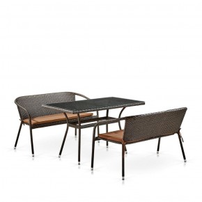 Комплект мебели из иск. ротанга T286A/S139A-W53 Brown в Чебаркуле - chebarkul.ok-mebel.com | фото 2