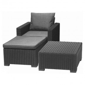 Комплект Moorea table + chair + stool with cushion (кресло, столик и пуфик) в Чебаркуле - chebarkul.ok-mebel.com | фото 3