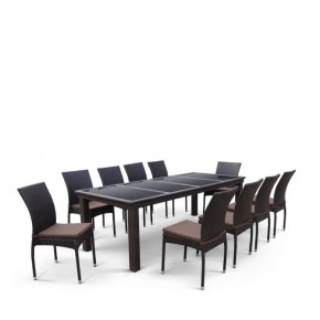 Комплект плетеной мебели T438/Y380A-W53 Brown (10+1) в Чебаркуле - chebarkul.ok-mebel.com | фото 3