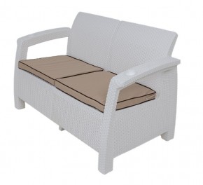 Комплект уличной мебели Yalta Premium Terrace Set (Ялта) белый (+подушки под спину) в Чебаркуле - chebarkul.ok-mebel.com | фото 2