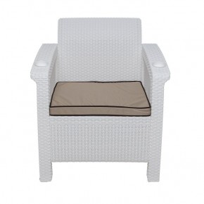 Комплект уличной мебели Yalta Premium Terrace Set (Ялта) белый (+подушки под спину) в Чебаркуле - chebarkul.ok-mebel.com | фото 6