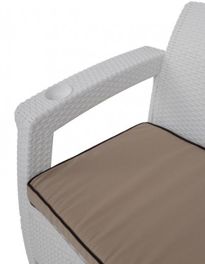 Комплект уличной мебели Yalta Premium Terrace Triple Set (Ялта) белый (+подушки под спину) в Чебаркуле - chebarkul.ok-mebel.com | фото 5