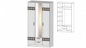 КОСТА-РИКА Шкаф 3-х створчатый (анкор светлый) в Чебаркуле - chebarkul.ok-mebel.com | фото