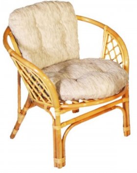 Кресло Багама, подушки светлые обычные шенил (Мёд) в Чебаркуле - chebarkul.ok-mebel.com | фото 1