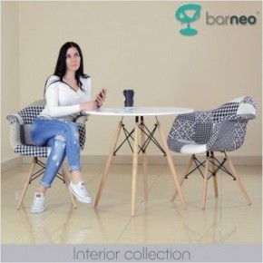 Кресло Barneo N-14 Patchwork черно-белый в Чебаркуле - chebarkul.ok-mebel.com | фото 3