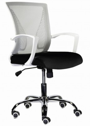 Кресло BRABIX "Wings MG-306" (пластик белый, хром, сетка, серое/черное) 532010 в Чебаркуле - chebarkul.ok-mebel.com | фото
