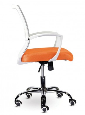 Кресло BRABIX "Wings MG-306", пластик белый, хром, сетка, серое/оранжевое, 532011 в Чебаркуле - chebarkul.ok-mebel.com | фото 3