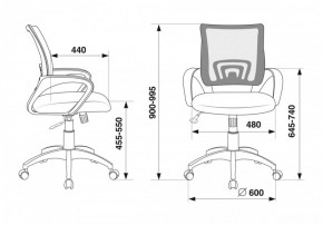 Кресло Бюрократ CH-695N/BLACK черный TW-01 черный TW-11 в Чебаркуле - chebarkul.ok-mebel.com | фото 3