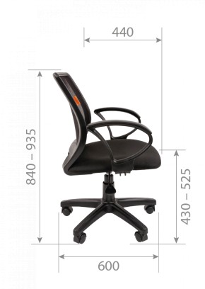 Кресло для оператора CHAIRMAN 699 (ткань стандарт/сетка TW-66) в Чебаркуле - chebarkul.ok-mebel.com | фото 7