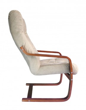 Кресло для отдыха (пружинка) Магнат 102-З-КР замша КРЕМ в Чебаркуле - chebarkul.ok-mebel.com | фото 2