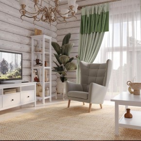Кресло для отдыха Саари светло-серое, ткань рогожка в Чебаркуле - chebarkul.ok-mebel.com | фото 4