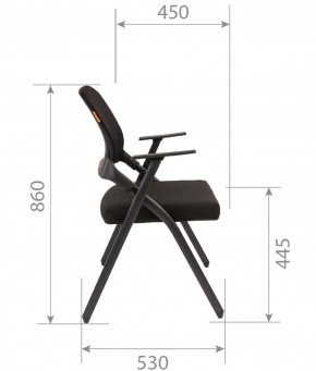 Кресло для посетителей CHAIRMAN NEXX (ткань стандарт черный/сетка DW-66) в Чебаркуле - chebarkul.ok-mebel.com | фото 7