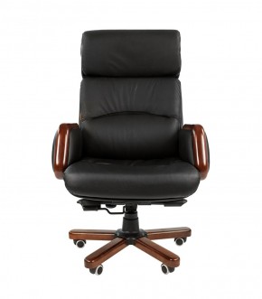 Кресло для руководителя CHAIRMAN 417 (Натуральная кожа) Черное в Чебаркуле - chebarkul.ok-mebel.com | фото 2