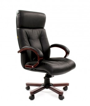 Кресло для руководителя CHAIRMAN  421 (Натуральная кожа) Черное в Чебаркуле - chebarkul.ok-mebel.com | фото
