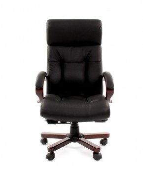 Кресло для руководителя CHAIRMAN  421 (Натуральная кожа) Черное в Чебаркуле - chebarkul.ok-mebel.com | фото 2