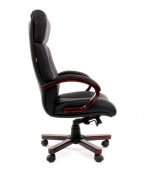 Кресло для руководителя CHAIRMAN  421 (Натуральная кожа) Черное в Чебаркуле - chebarkul.ok-mebel.com | фото 3
