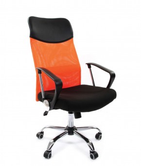 Кресло для руководителя CHAIRMAN 610 N (15-21 черный/сетка оранжевый) в Чебаркуле - chebarkul.ok-mebel.com | фото