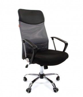 Кресло для руководителя CHAIRMAN 610 N(15-21 черный/сетка серый) в Чебаркуле - chebarkul.ok-mebel.com | фото