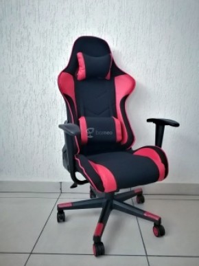 Кресло геймерское Barneo K-50 (черная сетка красные вставки) в Чебаркуле - chebarkul.ok-mebel.com | фото