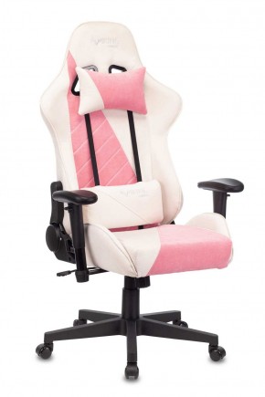 Кресло игровое Бюрократ VIKING X VIKING X PINK Fabric белый/розовый в Чебаркуле - chebarkul.ok-mebel.com | фото 1