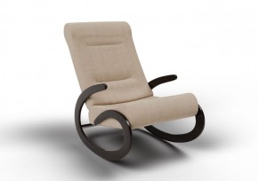 Кресло-качалка Мальта 10-Т-П (ткань/венге) ПЕСОК в Чебаркуле - chebarkul.ok-mebel.com | фото 1