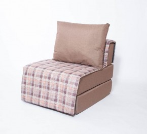 Кресло-кровать бескаркасное Харви (коричневый-квадро беж) в Чебаркуле - chebarkul.ok-mebel.com | фото